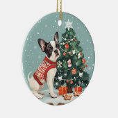 Boston Terrier hond Keramisch Ornament (Rechts)
