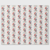 Boston Terrier Hond Kerstinpakpapier Cadeaupapier (Vlak)