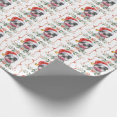 Boston Terrier Hond Kerstinpakpapier Cadeaupapier (Hoek)