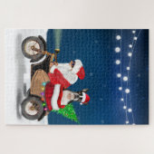 Boston Terrier Hond Kerstmis Sinterklaas   Legpuzzel (Horizontaal)