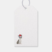 Boston Terrier Hond Kerstvakantie Cadeaulabel (Achterkant)