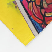 Boston Terrier Hond Kleurrijke Verf Splash Fleece Deken (Hoek)