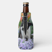 Boston Terrier Hond Leuke Puppy Foto, Fles-jas Flesjeskoeler (Fles Achterkant)