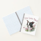 Boston Terrier Hond Mom Floral Notitieboek (Binnen)