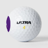 Boston Terrier Hond Paarse Silhouet Monogram Golfballen (Logo)