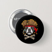 Boston Terrier Hond Pirate Jolly Roger Flag Ronde Button 5,7 Cm (Voorkant /achterkant)
