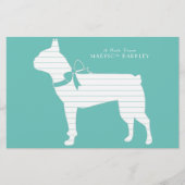 Boston Terrier Hond Puppy Briefpapier (Voorkant)