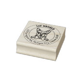 Boston Terrier Hond Retouradres Familie Rubberstempel (Stempel)