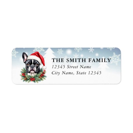 Boston Terrier-hond retouradreslabels Etiket (Voorkant)