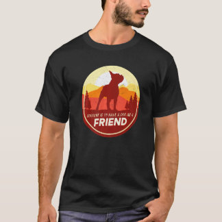 Boston Terrier Hond Retro 45 T-shirt