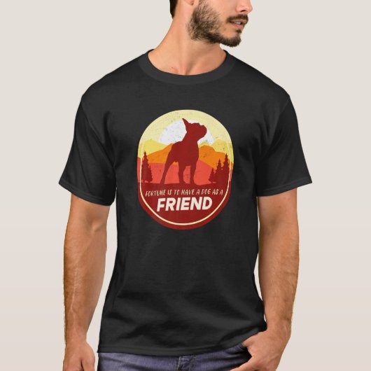 Boston Terrier Hond Retro 45 T-shirt (Voorkant)
