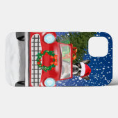 Boston terriër Hond Rijdt Auto In Sneeuw Kerstmis Case-Mate iPhone Case (Achterkant (horizontaal))