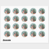 Boston Terrier hond Ronde Sticker (Vel)