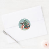 Boston Terrier hond Ronde Sticker (Envelop)