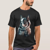 Boston Terrier Hond Ruimte Astronaut T-shirt (Voorkant)