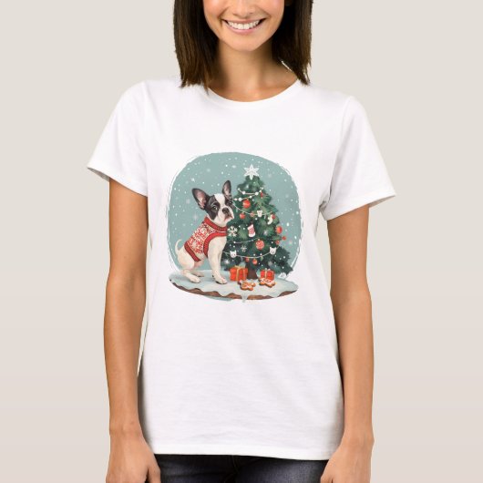 Boston Terrier hond T-shirt (Voorkant)