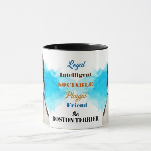 Boston Terrier Hond Trouwe Vriend Mok (Midden)