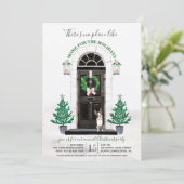 Boston Terrier Hond Vakantie Kerstfeest Kaart (Staand voorkant)