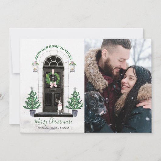 Boston Terrier Hond Vakantie Kerstkaart Kaart (Voorkant)