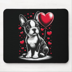 Boston Terrier-hond Valentijnsdag Hondeneigenaar V Muismat