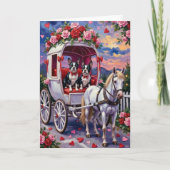 Boston Terrier Hond Valentijnsdag Kaart (Voorkant)