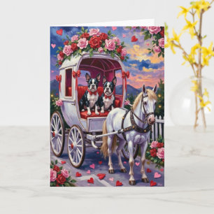 Boston Terrier Hond Valentijnsdag Kaart