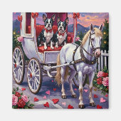 Boston Terrier Hond Valentijnsdag Magneet (Voorkant)