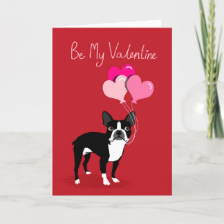 Boston Terrier-hond Valentijnskaart Feestdagen Kaart