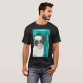 Boston Terrier-hond vette schets T-shirt (Voorkant volledig)