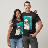 Boston Terrier-hond vette schets T-shirt (Unisex)