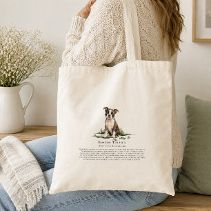 Boston Terrier-hond watercolor ras citaat Tote Bag