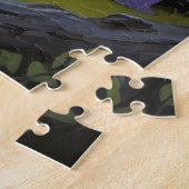 Boston Terrier-hond Whimsical Halloween-schilderij Legpuzzel (Zijkant)