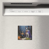 Boston Terrier Hond Whimsicale Halloween Schilderi Magneet (Insitu (Vaatwasser))