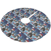 Boston Terrier Hond Winter Wonderland Kerstvreugde Kerstboom Rok (Gekanteld)
