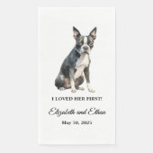 Boston Terrier Honden Huwelijksdiner Servet (Voorkant)