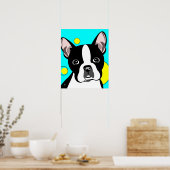 Boston Terrier Honden Kunst Poster (Keuken)