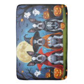 Boston Terrier Honden Pompoen Halloween Grappig Badmat (Voorkant Verticaal)
