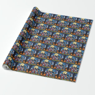 Boston Terrier Honden Pompoen Halloween Grappig Cadeaupapier