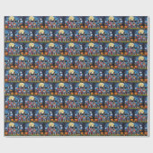 Boston Terrier Honden Pompoen Halloween Grappig Cadeaupapier (Vlak)