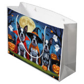 Boston Terrier Honden Pompoen Halloween Grappig Groot Cadeauzakje (Achterkant Gekanteld)