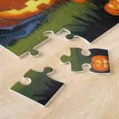 Boston Terrier Honden Pompoen Halloween Grappig Legpuzzel (Zijkant)