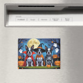 Boston Terrier Honden Pompoen Halloween Grappig Magneet (Insitu (Vaatwasser))