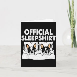 Boston Terrier Honden Slaap Pyjama Nachthemd Kaart