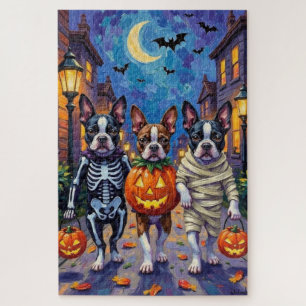 Boston Terrier Honden Snoep of een Leven vragen me Legpuzzel