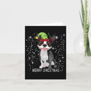Boston Terrier Hondenboom Kersttrui Xmas Hond Kaart