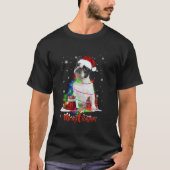 Boston Terrier Hondenboom Kersttrui Xmas Hond T-shirt (Voorkant)