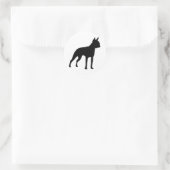 Boston Terrier Hondencadeaus (zwart) Ronde Sticker (Tas)