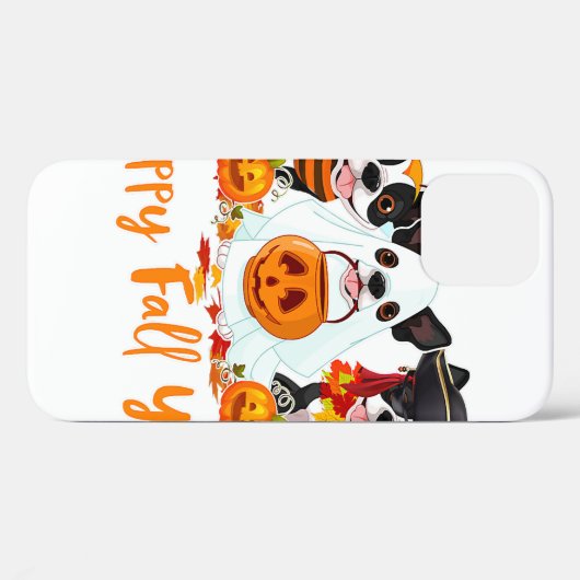 Boston Terrier Hondenliefhebber Herfst Yall Hallow Case-Mate iPhone Case (Achterkant (horizontaal))