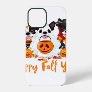 Boston Terrier Hondenliefhebber Herfst Yall Hallow iPhone 12 Pro Hoesje