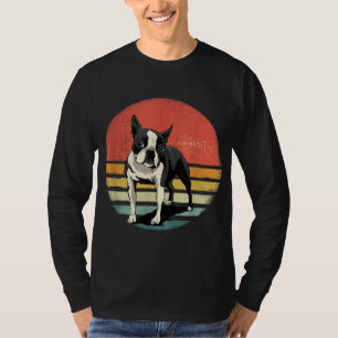 Boston Terrier Hondenliefhebber Retro 70s Dog Pet T-shirt